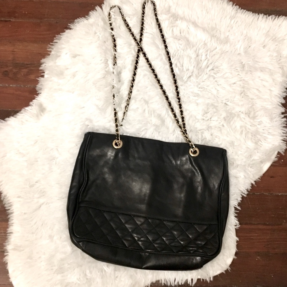 Authentic Black Leather Tre Vero Purse - image 3